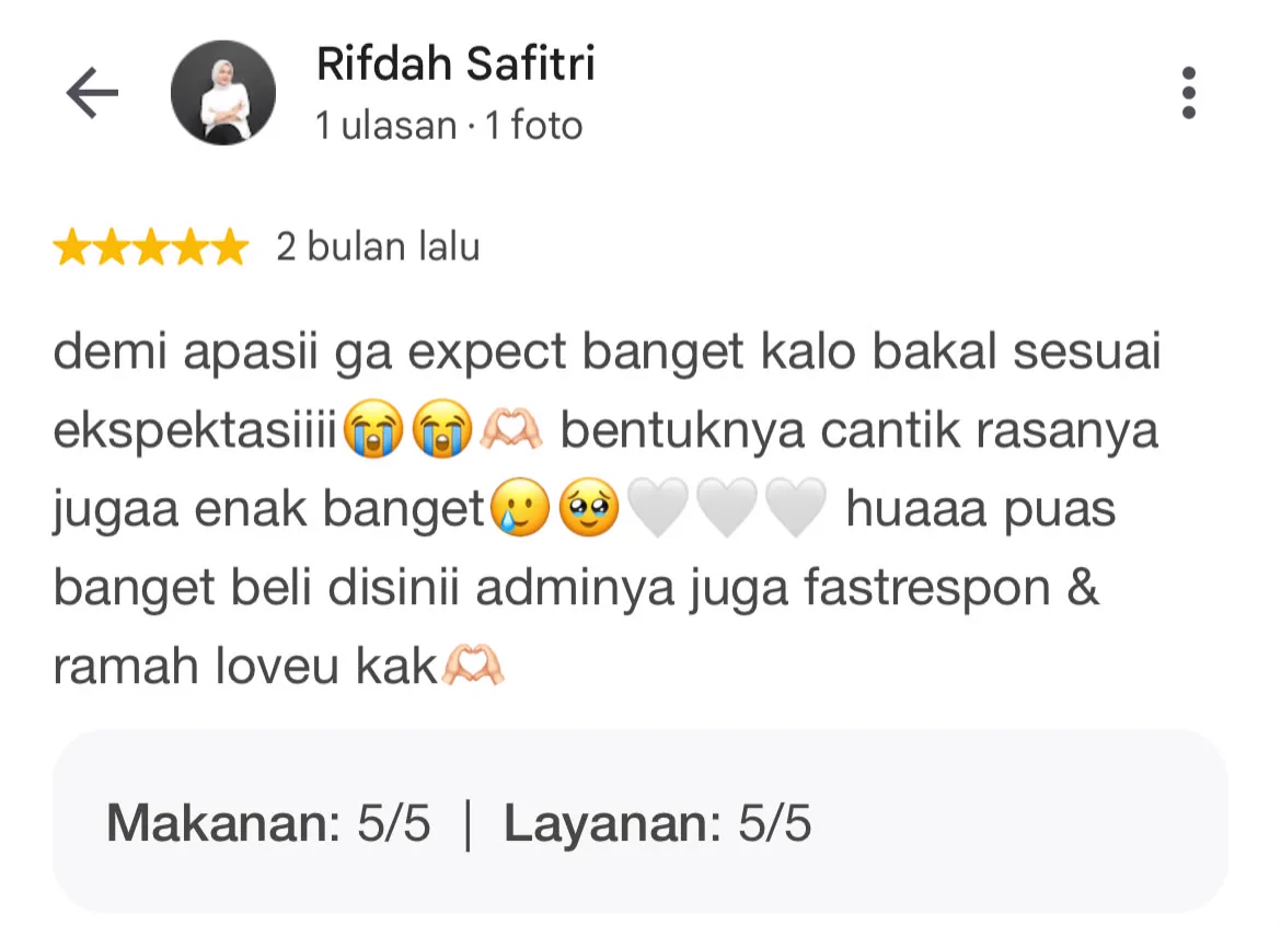 Ulasan Google tambahan dari Rifdah Safitri untuk LalaGi Dimsum