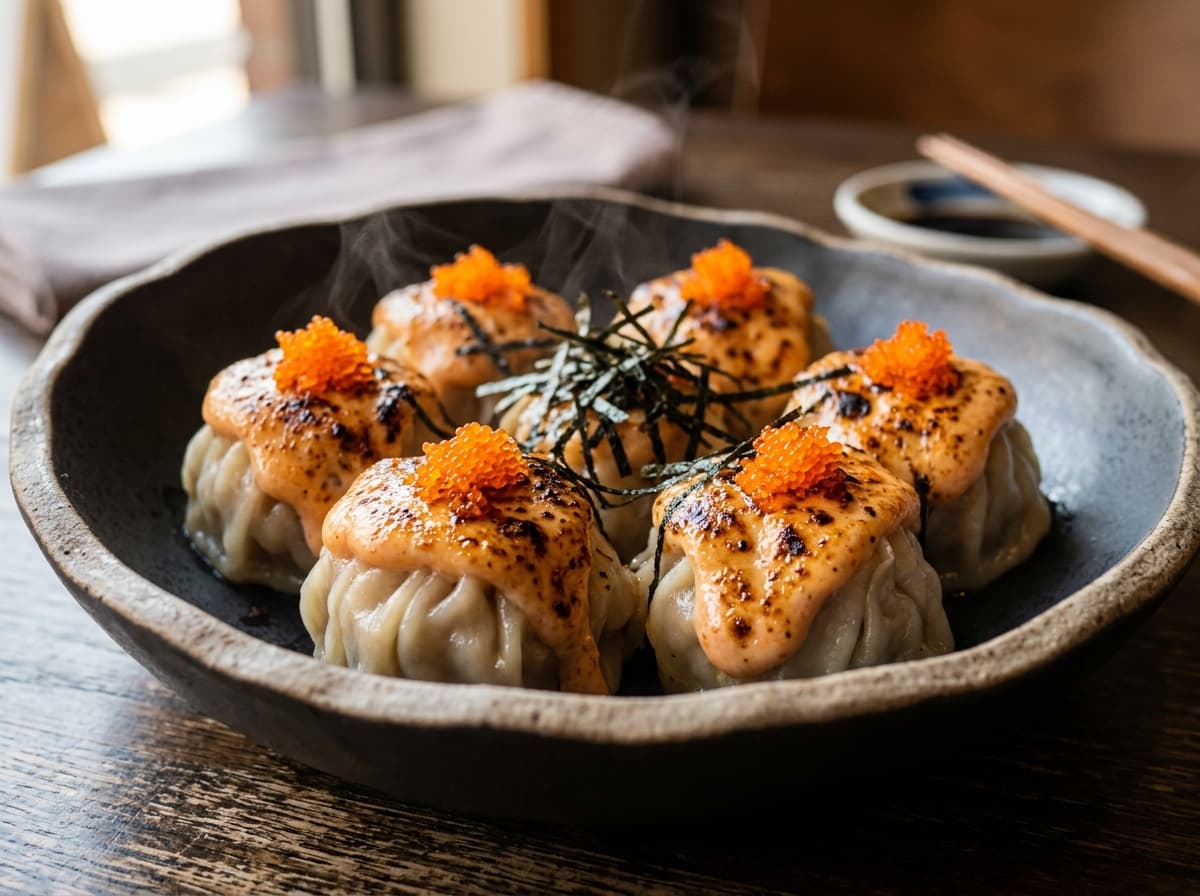 Dimsum mentai khas LalaGi dengan saus creamy